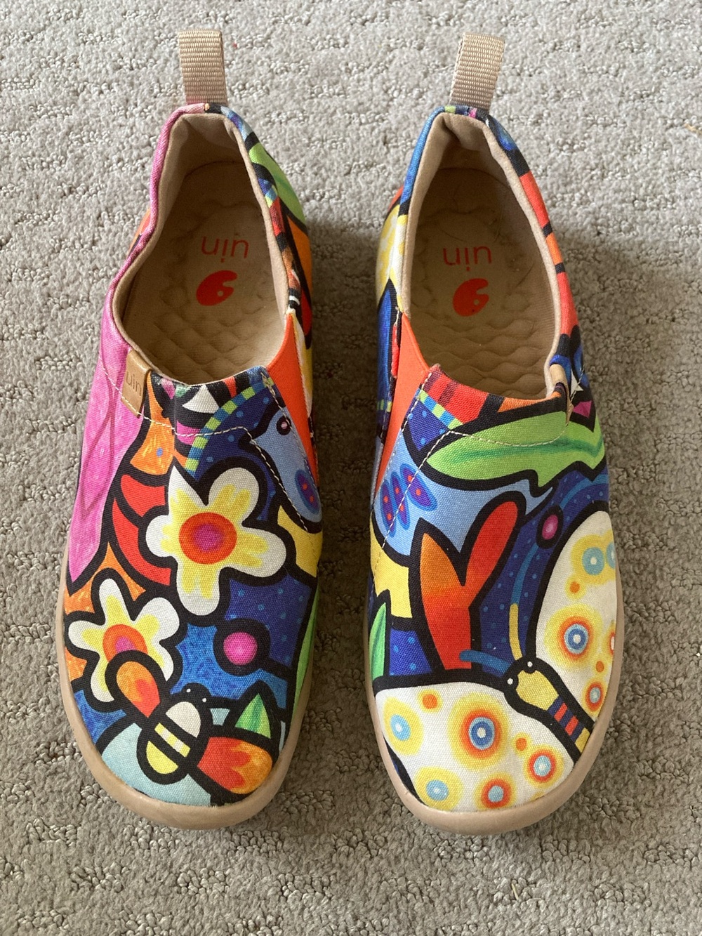 UIN Toledo Secret Garden art travel shoes, Sz 8.5